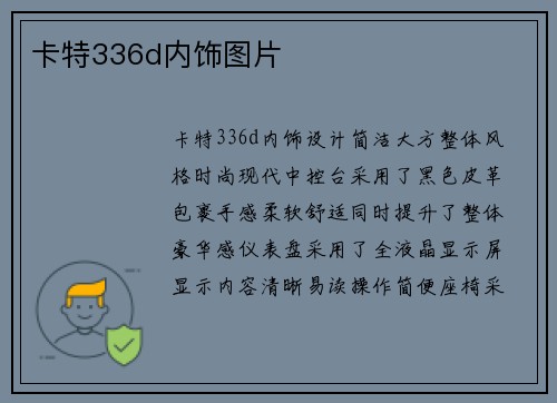 卡特336d内饰图片